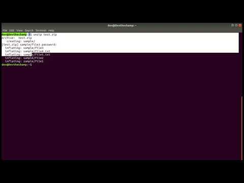 How to unzip