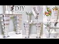 DIY Glamorous Shimmering Tall Entryway Table | Using Food Storage Containers | Home Decor 2022