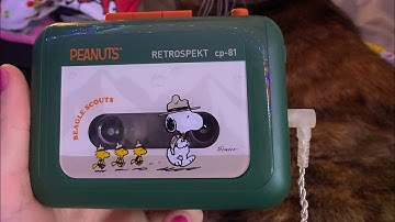 Opening Retrospekt cp-81 Snoopy Beagle Scouts Cassette Player