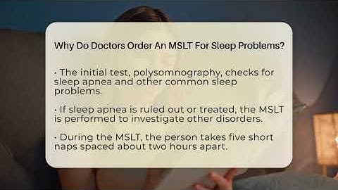 Why Do Doctors Order An MSLT For Sleep Problems? - Sleep Apnea Support Network
