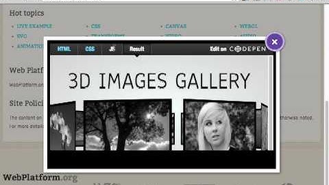 Webplatform.org integration with codepen