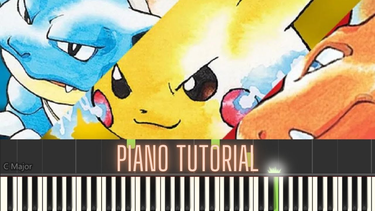 Pokemon RedBlueYellow Wild Pokemon Battle Piano Tutorial YouTube