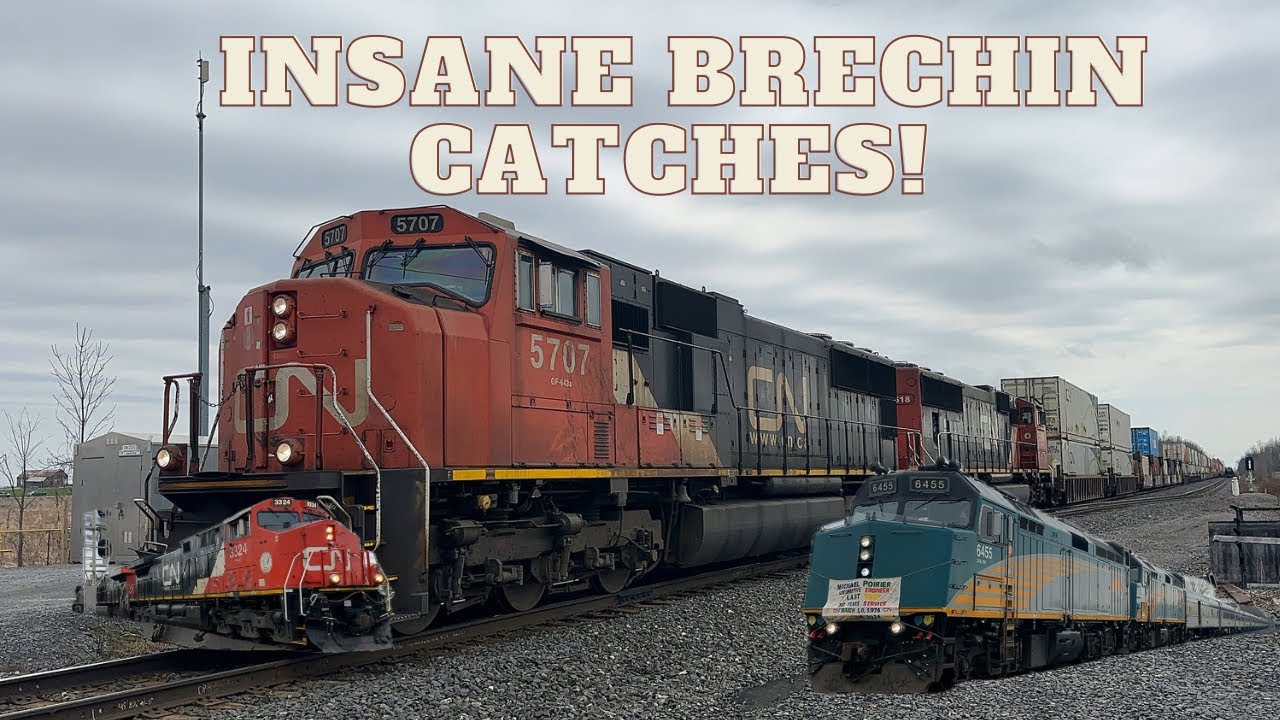 (CN 5707, High Speed Trains, Horn Salutes, And More) Railfanning At Concession Road 6 In Brechin