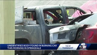 Springdale police investigate after body found following vehicle fire