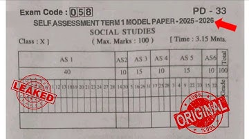 Ap 10th class SA-1 Social Studies 💯 Real Question Paper Leaked🥳 -2025-26