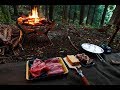 焚き火で作る料理 秋の終わりにソロキャンプ 後編 overnight rain camp