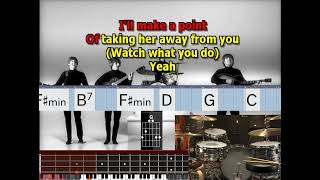 You’re Going To Lose That Girl Beatles drum + bass lyrics chords