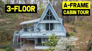 3-FLOOR EUROPEAN A-FRAME CABIN w\/ Million Dollar Views! (Full Tour)