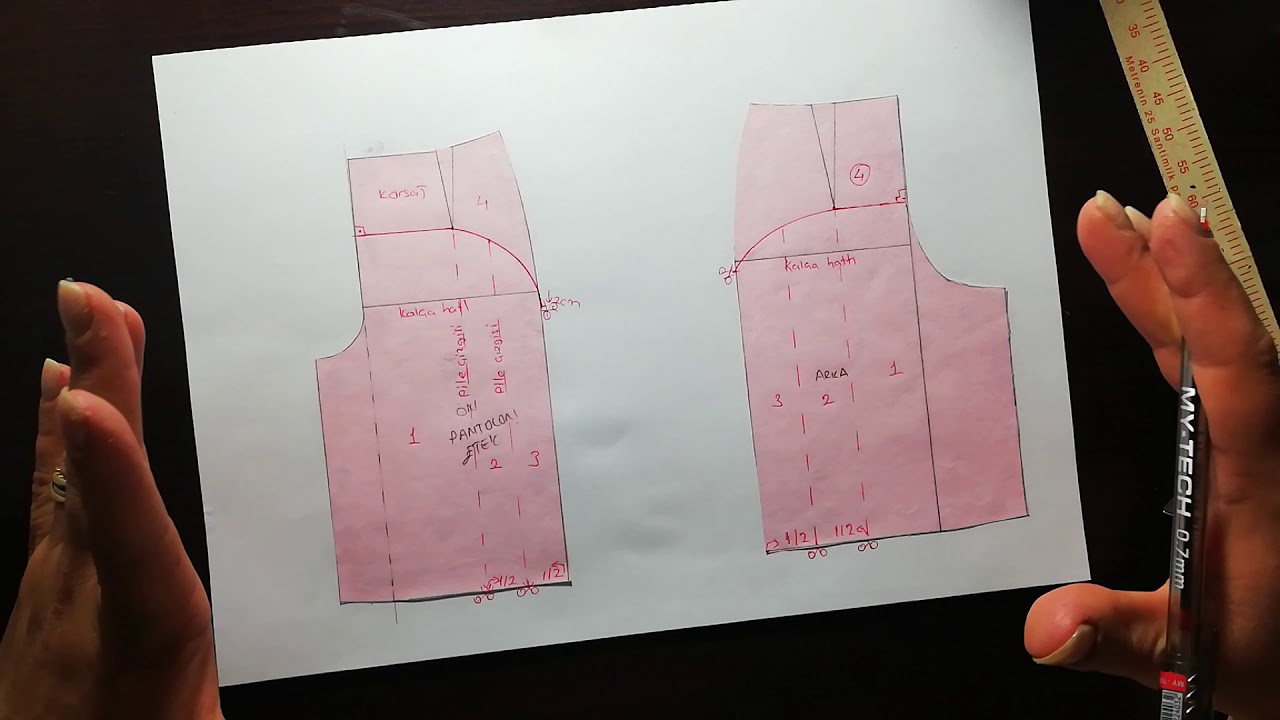 Model Uygulamalı Pantolon Etek Kalıbı Çizimi