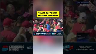 Trump Supporter Attacks Protester at Rally #DollemoreDaily #News #Politics