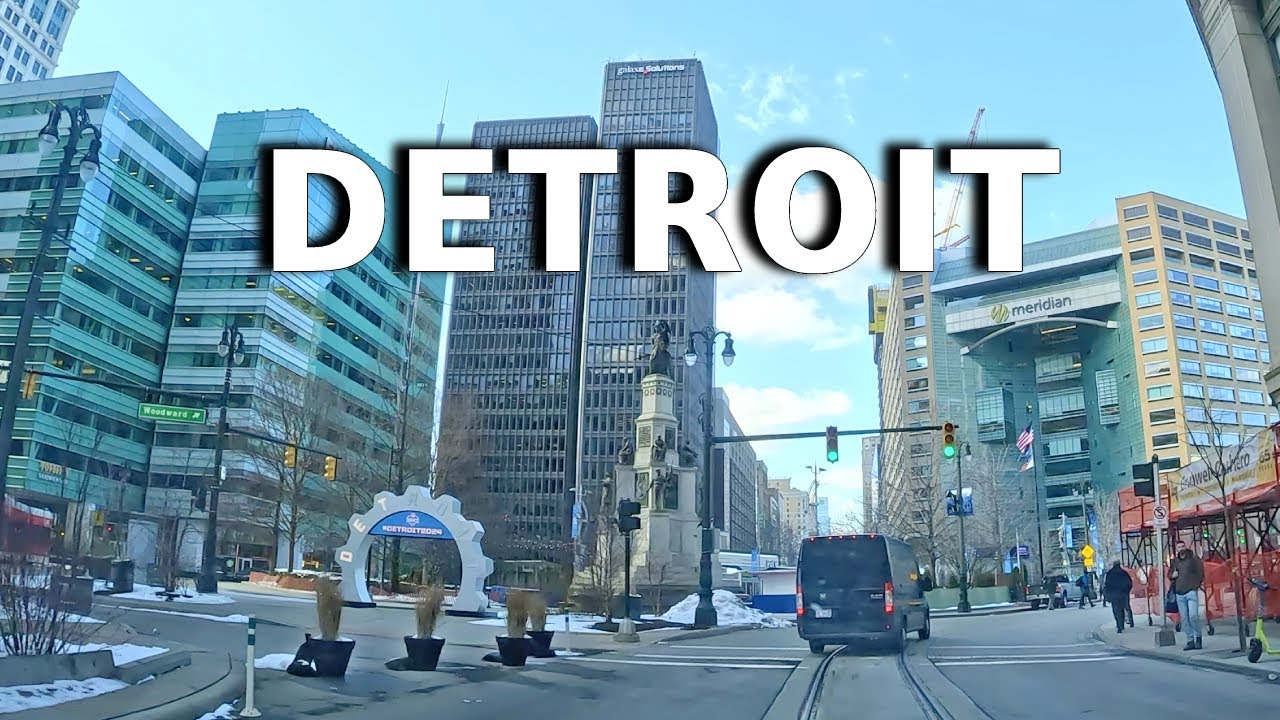 Детройт, Мичиган | Автомобильная экскурсия по центру Детройта