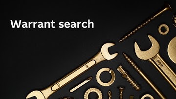 Warrant search | Warrant tools tutorial video