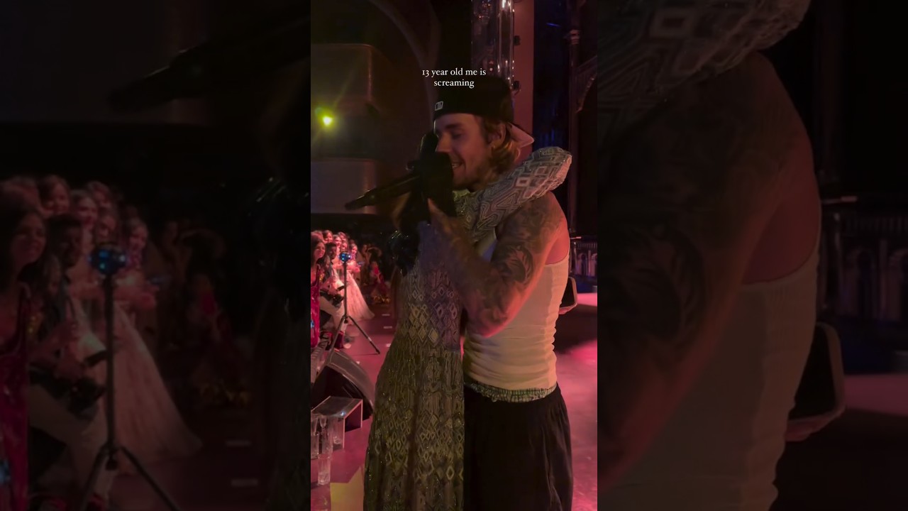 Javed Jaaferi's daughter Alaviaa Jaaferi gets a HUG from Justin Bieber at Anant Ambani's Sangeet 😍