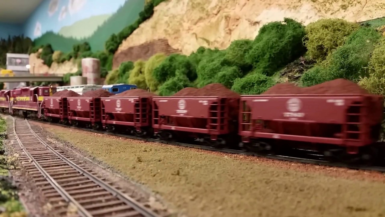 DM&IR unit ore train HO scale on my home layout YouTube