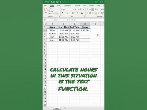 How to Calculate Hours in Excel - YouTube