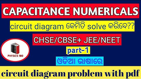 52.capacitance:solved circuit diagram numerical for class 12+JEE&NEET||chse|Part-1#physics180