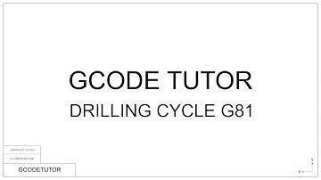 G81 DRILLING CYCLE - CNC Programming tutorial