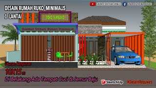 Desain Rumah Toko Minimalis 10x15 Meter | 1 Lantai Cocok untuk Usaha & Hunian!