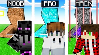 😱MINECRAFT BUNKER NOOB vs PRO vs HACKER: BASE SECRETA MÁS SEGURA🤩 MINECRAFT RANDOM