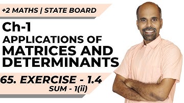 Class 12 | Ex - 1.4 | Q.No. 1(ii) | Applications of Matrices & Determinants  State Board | ram maths