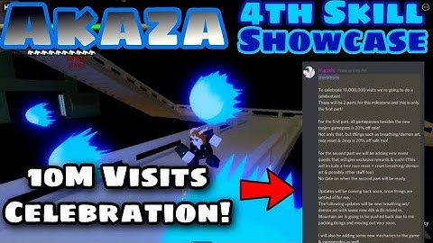 Akaza 4th Skill Showcase + 10M Visits Celebration Announcement - Demon Slayer RPG 2 [Roblox]