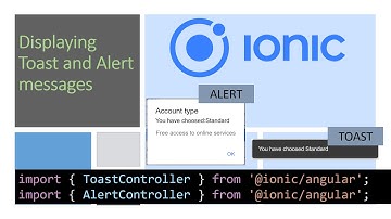 IONIC: Displaying Toast and Alert messages