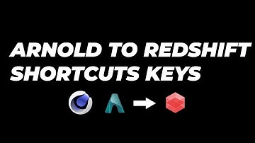 Cinema4D Arnold to Redshift Shader Network Shortcut Keys