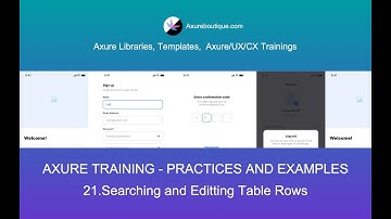 Axure Tutorial-Practices and Examples: 21.Searching and Editting Table Rows