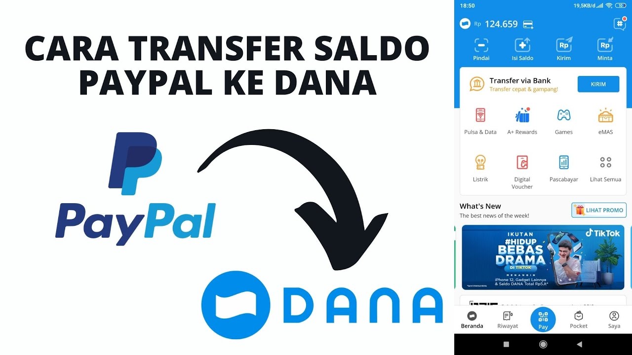Cara Transfer Saldo PayPal ke DANA Terbaru 2021 - YouTube