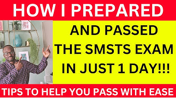 How I Prepared & Passed The SMSTS Exam In Just 1 Day ( 2024)