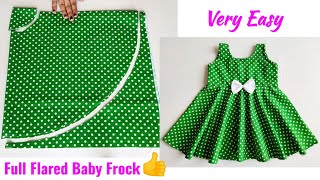 Full Flared Baby Frock Cutting and Stitching | Umbrella Cut Baby Frock Cutting and Stitching