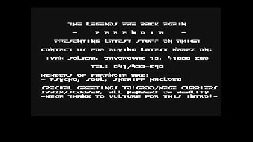 Latest Stuff on Amiga by Paranoia (Amiga Intro) 1992
