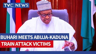 Buhari Meets Kaduna Train victims, Reveals Plans for Remaining Abductees