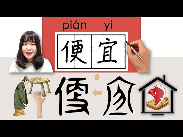 79-150_#HSK2#_How to Pronounce/Say/Write:便宜/pianyi/(cheap) Chinese Vocabulary/Character/Radical class=