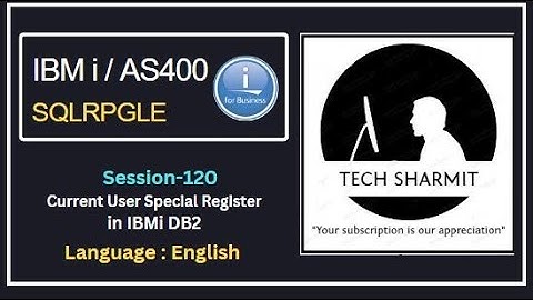 Current User Special register in db2 sql | SQLRPGLE | ibmi training | sqlrpgle as400 | ibmi db2 |