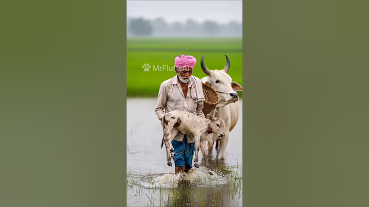 Farmer saves calf #ai #foryou #nature #india #shorts #animals #rescue #wildliferescue #animalrescue