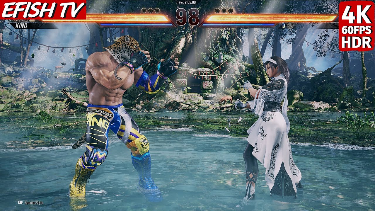 King vs Jun Kazama (Hardest AI) - Tekken 8 - YouTube