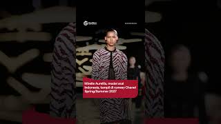 Model asal Indonesia, Mirelle Aurellia, tampil di runway Chanel Spring/Summer 2027