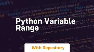 python variable range