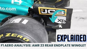 F1 2023 Aerodynamics : Aston Martin F1 Rear Wing Endplate Winglet - Explained !!