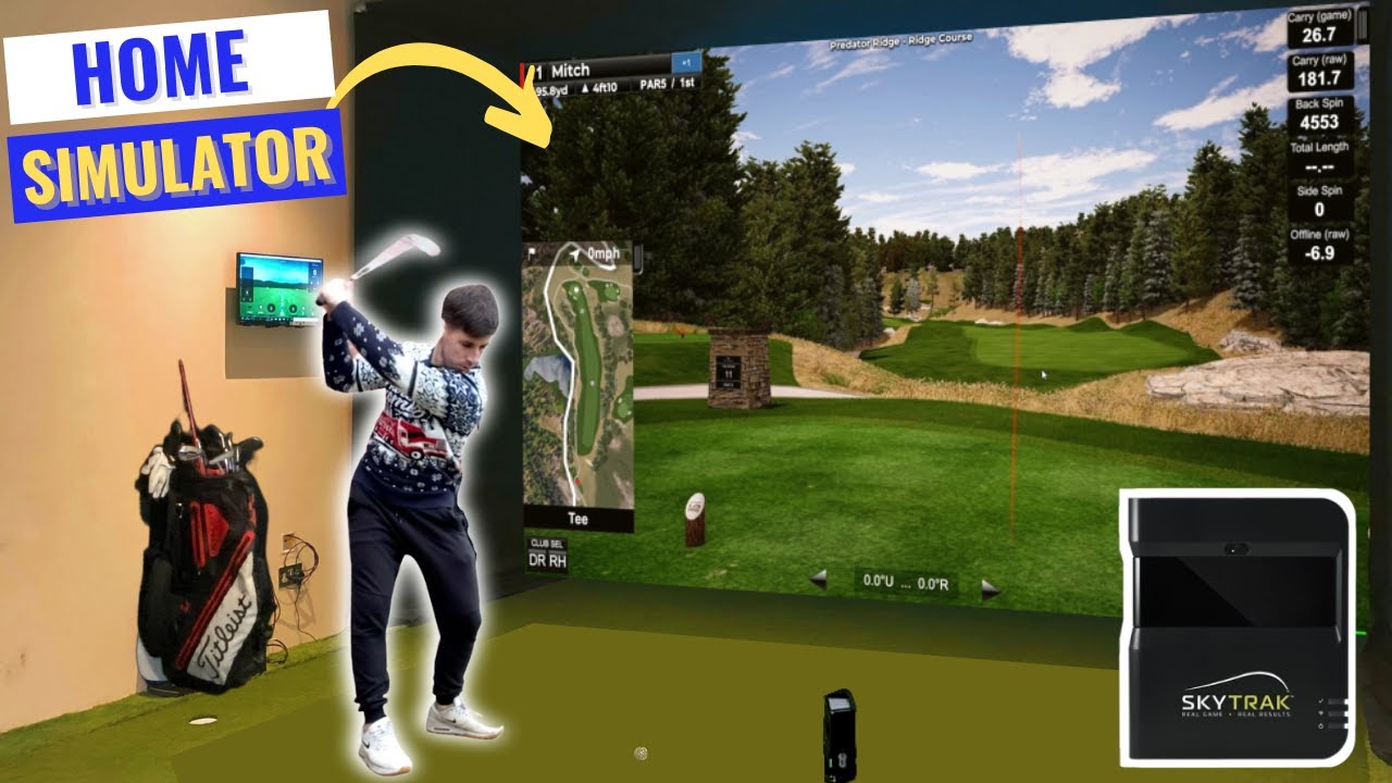 Playing 18 Holes on my Home Golf Simulator! (GSPro & SkyTrak)