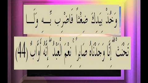 القرآن الكريم سورة ص الأية 44