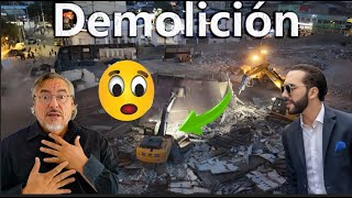 ASÍ DEMOLICIÓN EN CENTRO HISTORICO 🤯 ¿QUE SE CONSTRUIRÁ ACÁ? impactantes imágenes @nayibbukele  🇸🇻