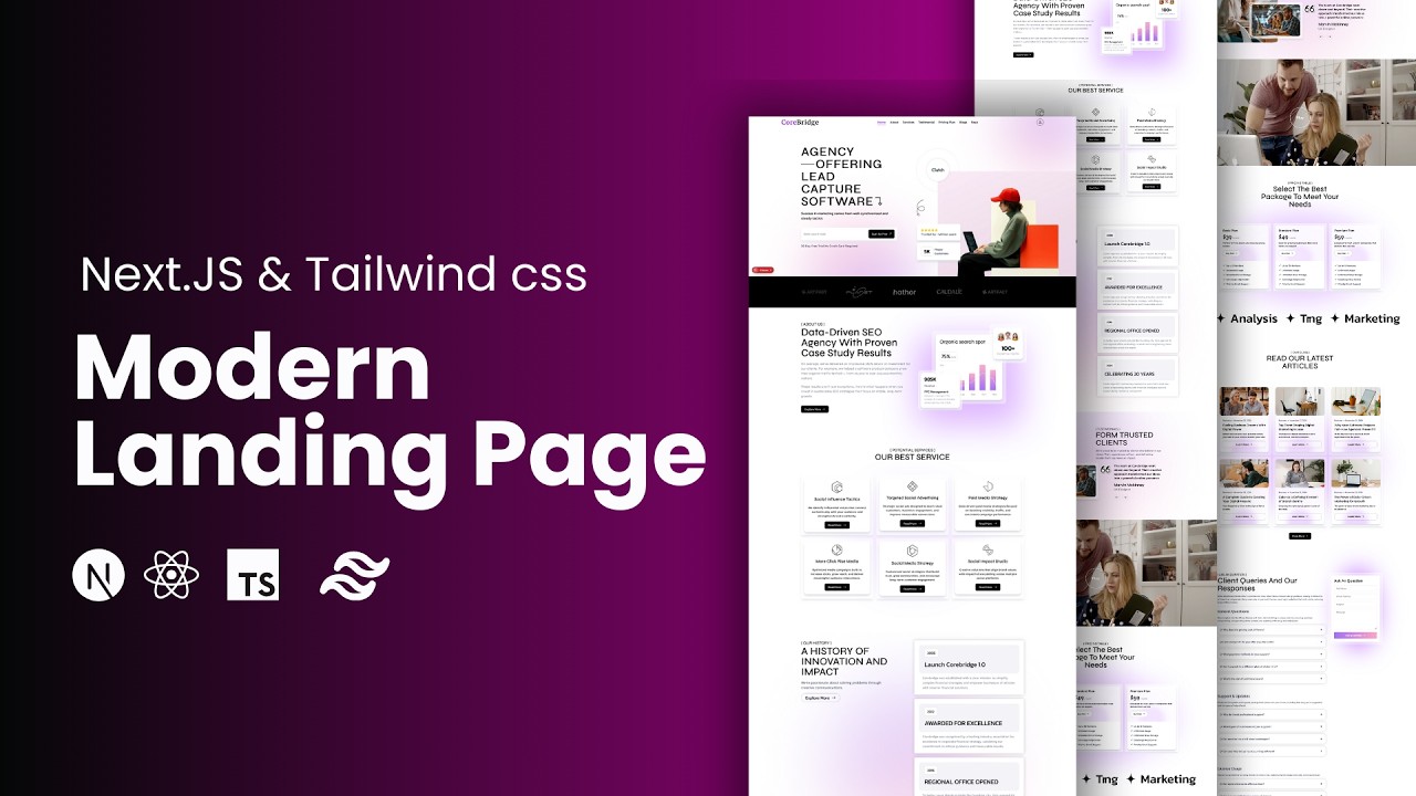 How to create modern landing page in Next.JS and Tailwind CSS
