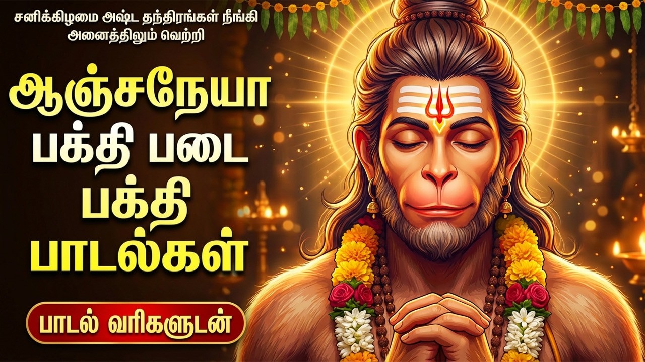 Saturday Lord Sri Hanuman Tamil Devotional Songs | Powerful Sri Anjaneyar Tamil Bhakti Padalgal