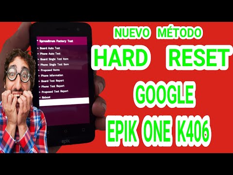 Epik one pebble max k406 Hard reset | Formatear quitar contraseña patron | Epik one remove password