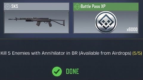 Call Of Duty Mobile Kill 5 Enemies with Annihilator in BR Task Complete