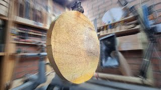 VERY SCARY Outboard turning - Woodturning project