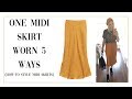 HOW T0 STYLE MIDI SKIRTS: 1 SKIRT, 5 WAYS