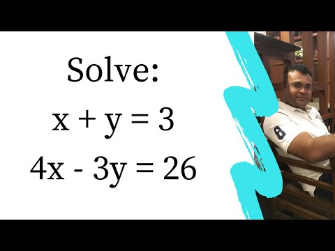 Solve X Y 3 4x 3y 26 Youtube